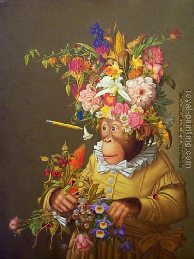 Hand Painted : Dressing monkey Hand Painted : Dressing monkey